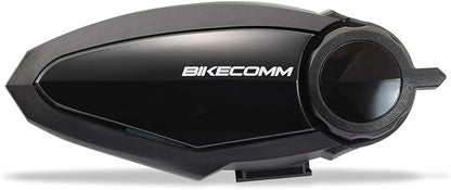 BIKECOMM BK-S2 Motorcycle Bluetooth Headset Intercom – 1200M Range Wireless Speakers - Helmet Communication System, IP67, Black