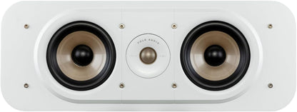 Polk Signature Elite ES30 Center Channel Speaker, Home Theater Speakers, Hi-Res Audio Certified, Dolby Atmos & DTS:X Compatible, 1" Tweeter & Two 5.25" Woofers, Dual Power Port Bass, Stunning White