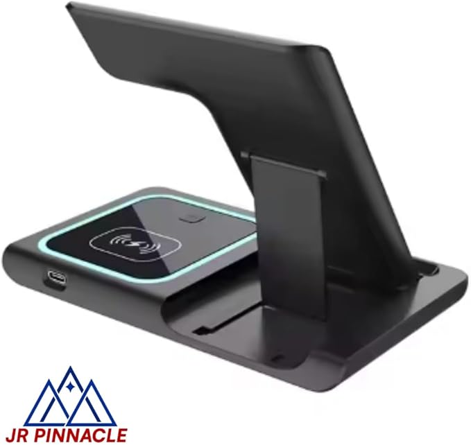 3 in 1 Wireless Charging Station for Apple Watch, iPhone, AirPods – Fast Magnetic Charger Dock Compatible with iPhone 16/15/14, Apple Watch Series, AirPods Pro – JR PINNACLE