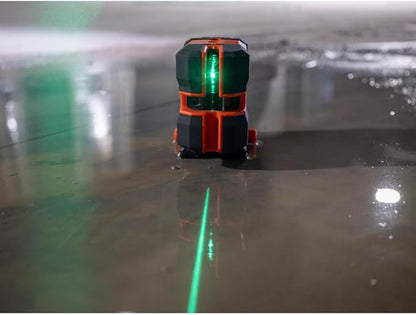 Johnson Level & Tool JLD300-GN2D Laser Level, Self-Leveling Cross-Line & 2 Dot Laser with GreenBrite® Technology, Magnetic Base, Hard-shell Carry Case, Lithium Ion Battery, Magnetic Target