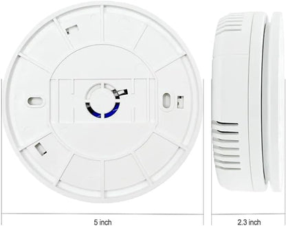 Carbon monoxide detector powered by AA battery (not included), Vzmcov CO monitoring alarm with LCD display screen, used for home basement kitchen, hotel garage, bedroom, living room voice alarm 2 Pack