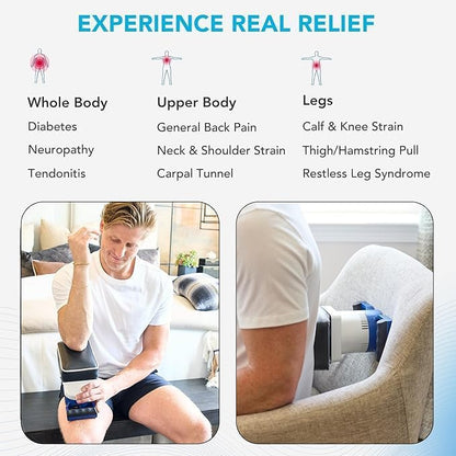 MedMassager Foot & Body Classic Combo | Deep Tissue Massage Therapy Units, at-Home Massager, Dual Speed Motors | Reduces Pain & Improves Blood Circulation | MMF08 & MMB01