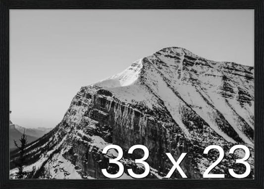 Frame It Easy 33 x 23 Black Grain Wood Frame (Derby)