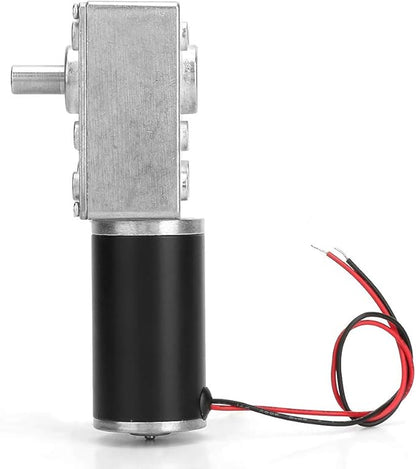 Reversible Gear Motor, 24V 8mm Shaft Gear Motor High Torsion Speed Reduce Electric Motor for Curtain Machine Advertising Equipment Window Opener Smart Device (150RPM)
