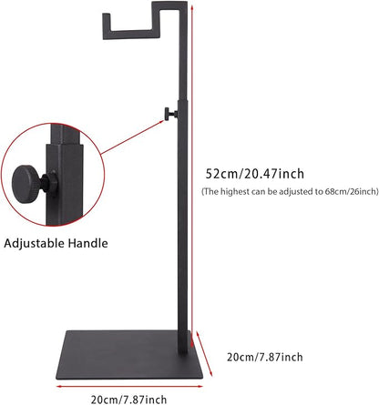 Polmart Countertop Adjustable Display Stand Stand for Handbags, Wreaths, Hats, Scarves, Jewelry & Crafts，Wear-resistant, quiet and sturdy metal base – Black