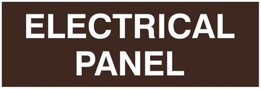 All Quality Basic Electrical Panel Sign - Fire Regulation Safety Compliance Sign - Dark Brown - Large (1 Pack)