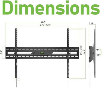 Ultra Slim Tilt TV Wall Mount Bracket for QN90F Series Neo QLED Mini LED 4K UHD QN65QN90FAFXZA 65Inch TV - Low Profile, 10° Tilt Angle, Industrial Grade 165lbs, Easy Install