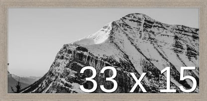 Frame It Easy 33 x 15 Rustic Gray Wood Frame (Derby)