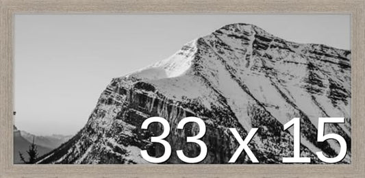 Frame It Easy 33 x 15 Rustic Gray Wood Frame (Derby)