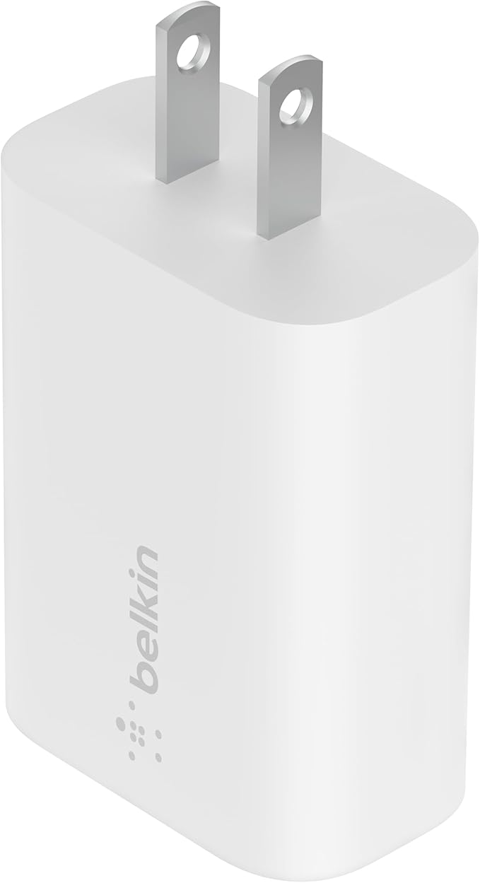Belkin USB C Charger Block 25W - Power Delivery PPS Super Fast Charging - Apple iPhone 16 Series, Samsung Galaxy S25, iPad, AirPods, Nintendo Switch 2 & More