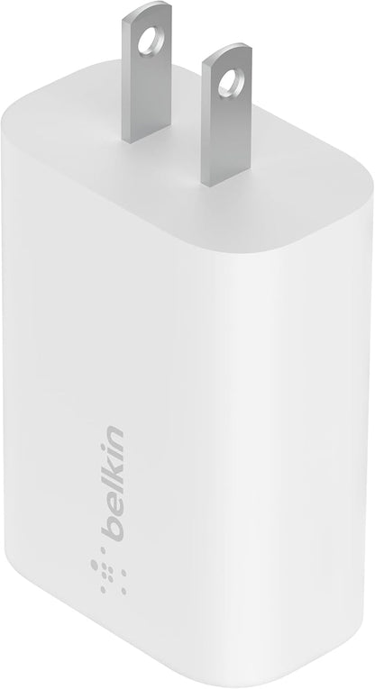 Belkin USB C Charger Block 25W - Power Delivery PPS Super Fast Charging - Apple iPhone 16 Series, Samsung Galaxy S25, iPad, AirPods, Nintendo Switch 2 & More