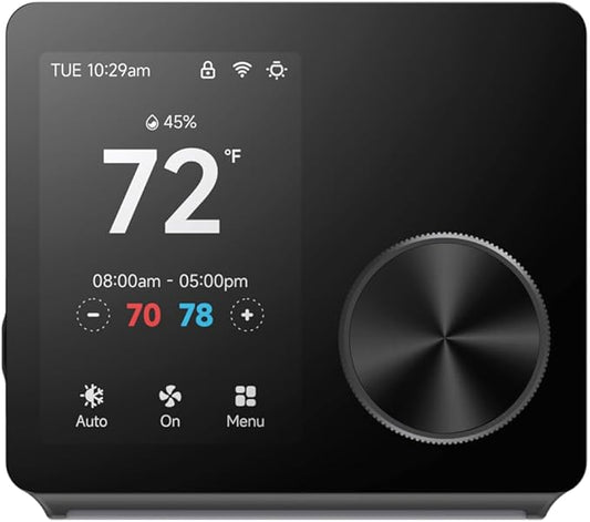ST300 WiFi Thermostat, Compatible with Alexa and Google, App Control, 3.5” Touch Screen, Knob, Easy Install, Universal Compatibility, 7 Day Scheduling, Night Light, Zoning Compatible