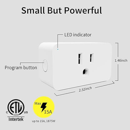 Minoston Z-Wave Plug, 800 Smart Plug, Built-in Repeater Range Extender, 1300FT LR Range, Z-Wave Hub Required, Zwave Outlet Compatible with SmartThings, Hubitat, Vera, ETL Listed (MP31Z)
