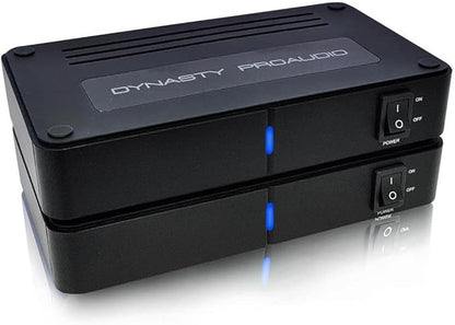 DYNASTY PROAUDIO WSA-5RP Wireless Surround Sound Rear Speakers Kit with 2 x 50W Amplifier Built-in, 5.2G / 5.8GHz Dual Band Selectable, Total 106 RF Channel Auto Switching, Black