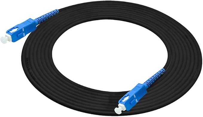 Jeirdus 100ft 100feet 30m SC to SC Outdoor Armored Simplex 9/125 SM Fiber Optic Cable Jumper Optical Patch Cord Singlemode 30Meters 100ft SC-SC