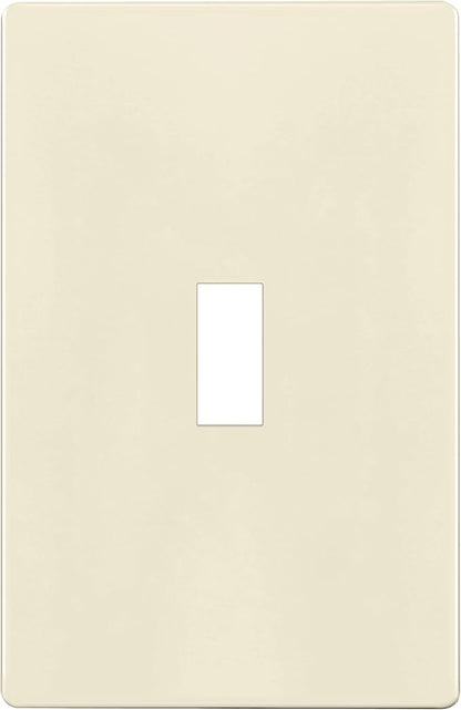 ENERLITES Screwless Toggle Switch Wall Plate, Child Safe Light Switch Cover, Standard Size 1-Gang 4.68" x 2.93", Unbreakable Polycarbonate Thermoplastic, UL Listed, SI8811-LA, Glossy, Light Almond
