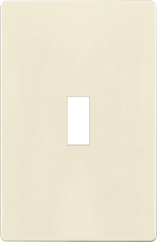 ENERLITES Screwless Toggle Switch Wall Plate, Child Safe Light Switch Cover, Standard Size 1-Gang 4.68" x 2.93", Unbreakable Polycarbonate Thermoplastic, UL Listed, SI8811-LA, Glossy, Light Almond