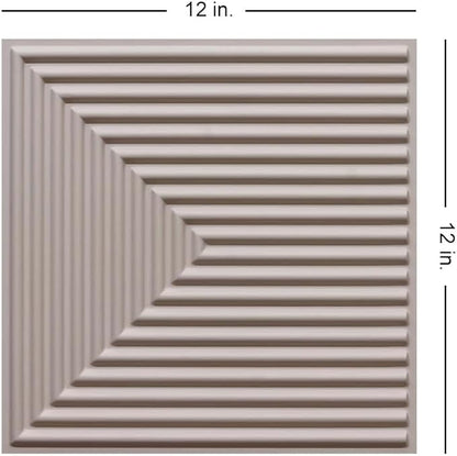 From Plain To Beautiful In Hours 9004 Depth Tier PVC 12 in x 12 in Peel and Stick Wall Panels (Covers / 10 sq.ft), Dawn Pink, 10 Piece