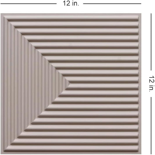 From Plain To Beautiful In Hours 9004 Depth Tier PVC 12 in x 12 in Peel and Stick Wall Panels (Covers / 10 sq.ft), Dawn Pink, 10 Piece