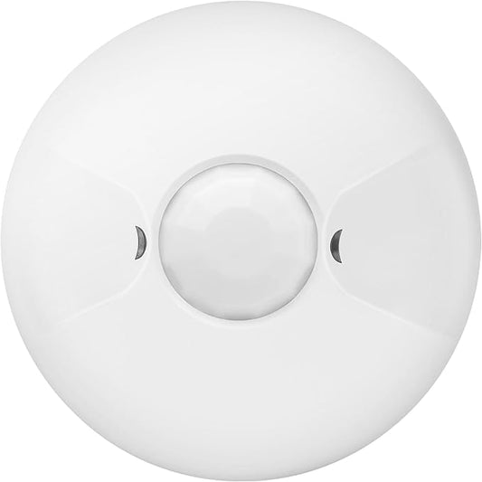 ENERLITES Low Voltage Ceiling Sensor Pir Occupancy Motion Detector, 360° Field of View, 1200 Sq Ft Coverage, Commercial/Industrial Grade, MPC-50L, White