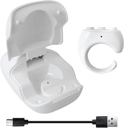 HEKUTU Social Media Scrolling Ring Remote - Hands-Free Controller for T-ikT-ok Yout-ube IG - White