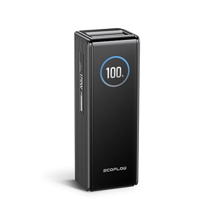 EF ECOFLOW Rapid Power Bank 25,000mAh, 170W Portable Charger with Dual 140W USB-C Ports for Multi-Device Charging, Smart TFT Screen, Compatible with iPhone 17/16/15/14, Samsung, Laptop (Black)