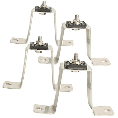 Anti Vibration Pad Air Conditioner Base,Noise Reduction and Shock Absorption Bracket,Upgraded Air Conditioner Shock Pad Thickened Floor Bracket,4 Packs (Stainless Steel Bracket -9cm)