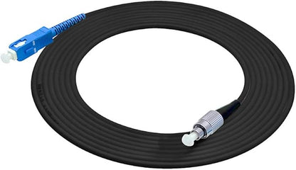 Jeirdus 200M SC to FC Outdoor Armored Simplex 9/125 SM Fiber Optic Cable Jumper Optical Patch Cord Singlemode 200Meters 656ft SC-FC