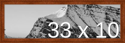 Frame It Easy 33 x 10 Russet Wood Frame (Derby)
