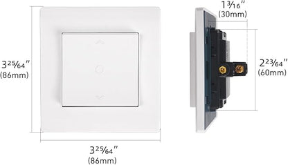 Motorized Shade Wall Switch for 4-Wire AC Tubular Motor - Switch Controller for Motorized Roller Blinds, Skylight Awning, Electric Shades