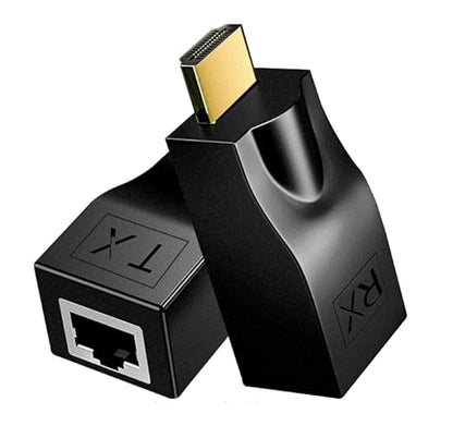 MVBOONE HDMI Extender Adapter Over Cat5e/6 (1pair), HDMI Repeater to RJ45 Ethernet Network Converter, 4k HD 1080p UP to 30m/98ft, for HDTV, Set-top Boxes, DVD, PS4, STB, Black