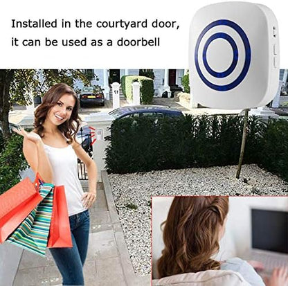 Seanme Motion Sensor Alarm, Wireless Driveway Alarm, Home Security Business Detect Alert with 4 Sensor and 1 Receiver,38 Chime Tunes - LED Indicators for Indoor Use
