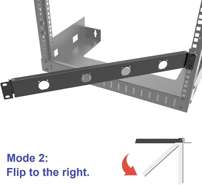 QiaoYoubang 1U Hinged 4D Rack Panel 4 D-Series XLR HDMI Audio Rack Mount Panel for 19 inches Rack Mount (4D)