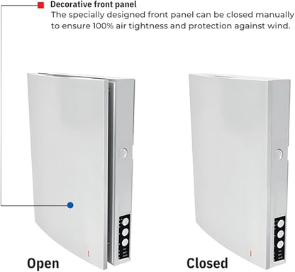 VENTS-US Twinfresh Expert RW1-50-2 Wifi - Ductless Through The Wall Ventilation Fan with Remote & App Control, Provides Fresh Air Intake, and Stale Air Exhaust