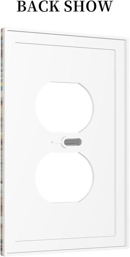 Bvtewkhz Tiger Vintage Duplex Outlet Decorative Outlet Covers Light Switch Plate Electrical Receptacle Switchplate For Bathroom Kitchen Bedroom