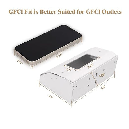 Upgraded GFCI Power Distribution Box Under Cabinet Electrical Box, Replaces Bryant RU270W, tradeSELECT Corner Mount, White Nylon, Pre-Drilled Holes, Compact Wall Mount for Home/Commercial