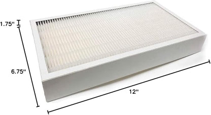 Nispira F1 C01 T02 HEPA Replacement Filter for 3M Filtrete Room Air Purifier FAP-C01-F1, FAP-T02-F1, FAP-C01BA-G1, FAP-T02WA-G1, FAP-ST02W, FAP-ST02N. 12 in. x 6.75 in. Part FAPF-F1-A. 4 Pack
