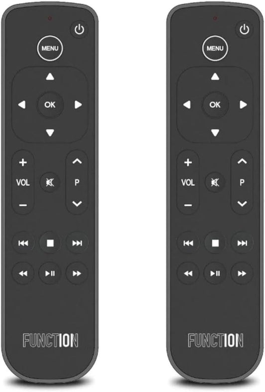 Function101 Pack of 2 Bluetooth Button Remotes for Apple TV/Apple TV 4K - Replacement Apple TV Remote (IR - BLE) No Voice Support, 2 AAA Batteries Included per Remote