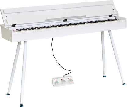 KUMENG Digital Piano 88 Key Weighted Keyboard,Full-Size Desk Progressive Hammer-Action Electric Piano For Beginners, With Sheet Music Stand, Pedal,Power Adapter, Headphone Mode, Usb-Midi