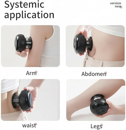 Portable Electric Cupping Massage Therapy Set (5-in-1with Red Light Therapy) - 24-Level Adjustable Suction & Temperature Smart Cupping Therapy Set Ideal for Relieving Back & Neck discomfort 2 Pack