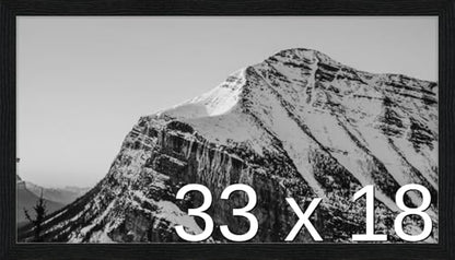 Frame It Easy 33 x 18 Black Grain Wood Frame (Derby)