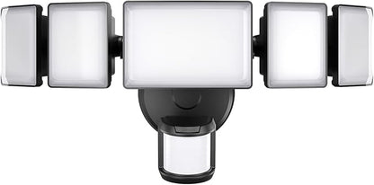 Olafus 130W Motion Sensor Outdoor Lights, 13000LM 6500K Daylight Flood Lights Outdoor Motion Sensor, Dusk to Dawn Outdoor Lighting, IP65 Waterproof Motion Detector Lights for Outside, Black