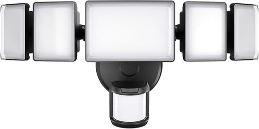 Olafus 130W Motion Sensor Outdoor Lights, 13000LM 6500K Daylight Flood Lights Outdoor Motion Sensor, Dusk to Dawn Outdoor Lighting, IP65 Waterproof Motion Detector Lights for Outside, Black