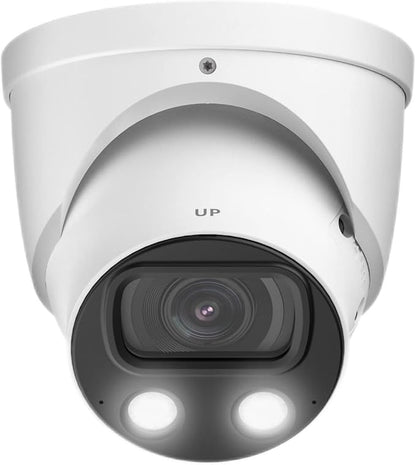 EmpireTech IPC-Color4K-T 4K Full-Color Ultra Low Light 8MP 1/1.2" CMOS Smart AI Starlight Turret IP Camera,Build-in Warm LED, Built-in Mic,Motion Detection,PoE and ePoE,IPC-Color4K-T 3.6mm White