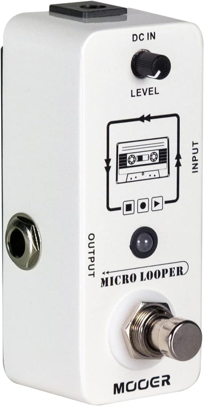MOOER Micro Looper Guitar Loop Pedal Effect Pedal with 30 Minutes Recording Time, Unlimited Overdubs, Pure Sound for Electric Guitar