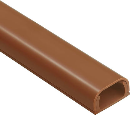 Wire Covers for 2 Cords, 68in Wire Hider on Wall Mounted, Brown Cord Cover Kit, Cable Cover Paintable, Cable Concealer for Extension Cord, Ethernet Cable, Speaker Wire Hider, 4X L17in W0.7in H0.4in