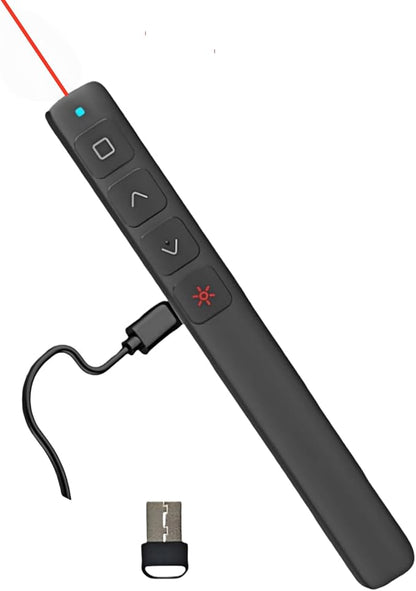 [M Monoie] Wireless Presenter, 2.4GHz USB Control Presentation PPT PowerPoint Clicker for Keynote, Laptop, Google Slides - Supports Hyperlinks & Tactile Buttons