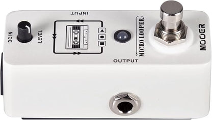 MOOER Micro Looper Guitar Loop Pedal Effect Pedal with 30 Minutes Recording Time, Unlimited Overdubs, Pure Sound for Electric Guitar