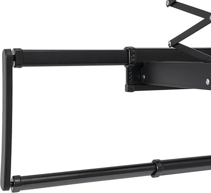 banborba Electric Retractable Airing Rack, Ceiling Mounted Clothes Drying Rack, Retractable Clothesline, Vertical Laundry Drying Rod with LED Light & Remote, 110V 24W, Black