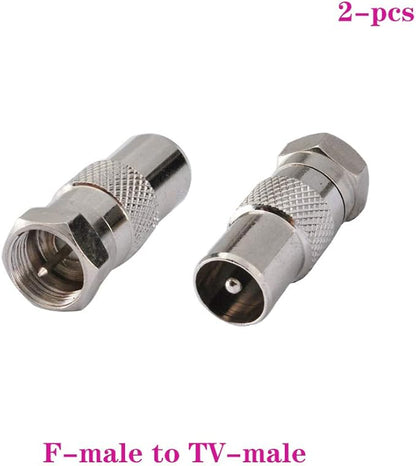 RedYutou F Type to TV Type Series （F Type Female/Male） to （TV Type Pal Male/Female） Coaxial Adapter Connectors (Pack of 8)